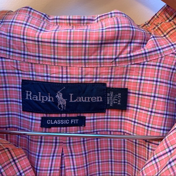 Ralph lauren classic fit dress shirt size 17 1/2 - Picture 5 of 6